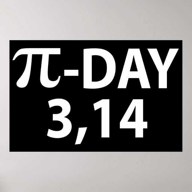 Pi-nummer som pi-dag poster (Framsidan)