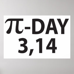 Pi-nummer som pi-dag poster