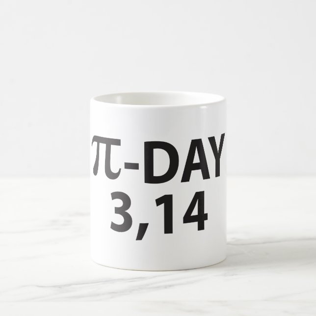 Pi-nummer som pi-dagen kaffemugg (Center)