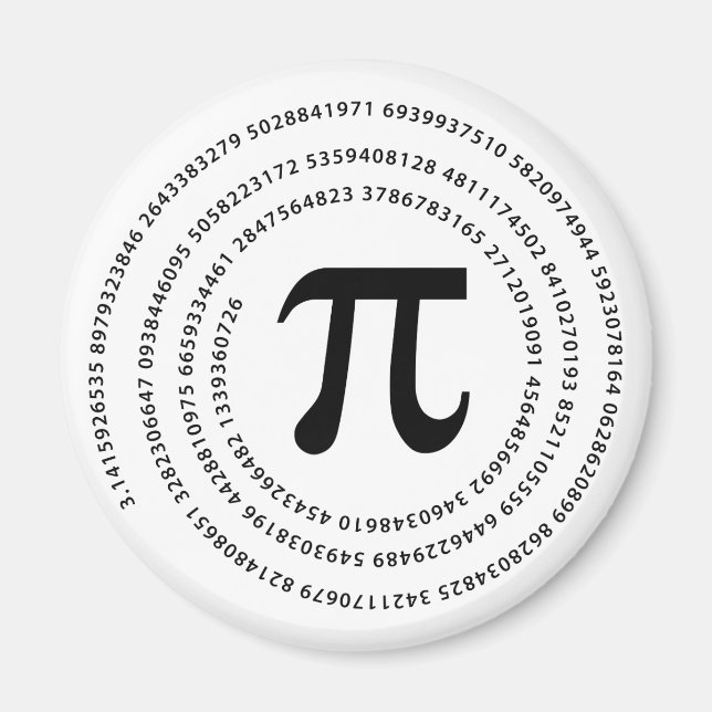 Pi-nummerdesign Magnet (Framsidan)