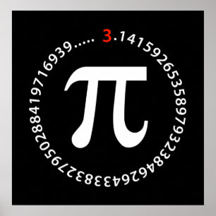 Pi-nummerdesign Poster