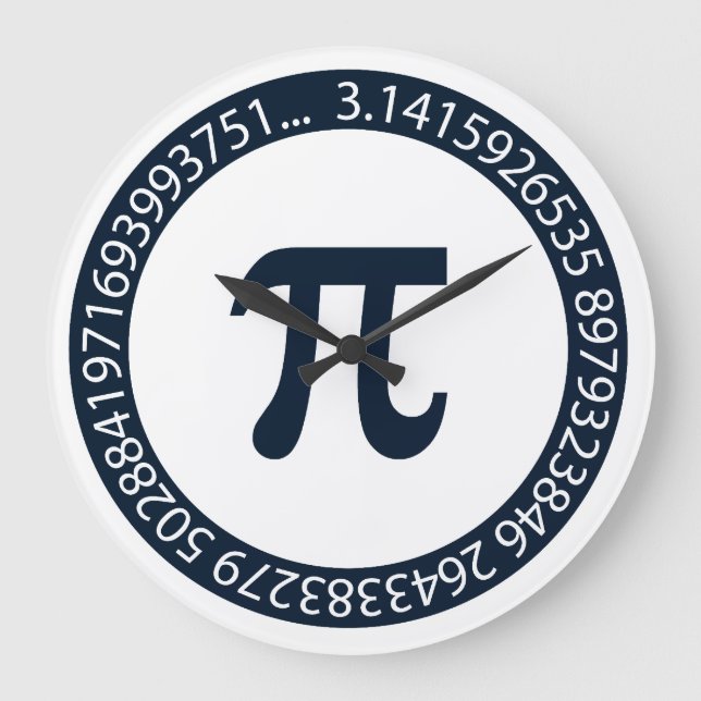 Pi-nummerdesign Stor Klocka (Framsida)