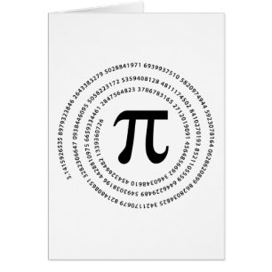 Pi numrerar design hälsningskort