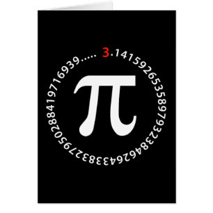 Pi numrerar design hälsningskort