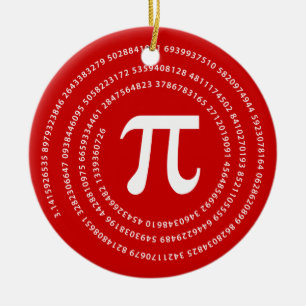Pi numrerar design julgransprydnad keramik