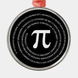 Pi numrerar design julgransprydnad metall