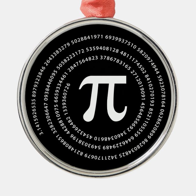 Pi numrerar design julgransprydnad metall (Framsidan)