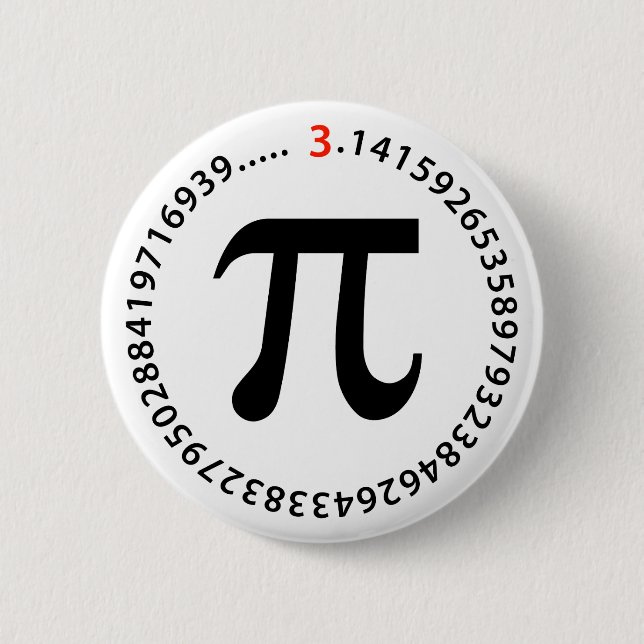 Pi numrerar design knapp (Framsida)