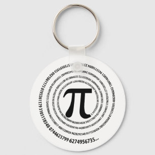 Pi numrerar design nyckelring