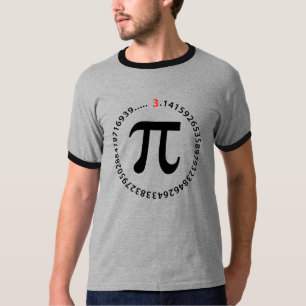Pi numrerar design tee shirt