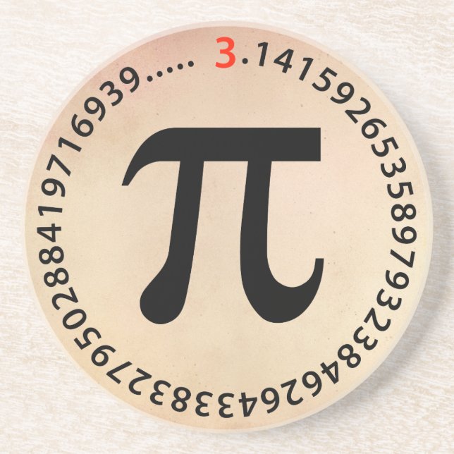 Pi numrerar design underlägg (Framsidan)
