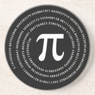Pi numrerar design underlägg sandsten