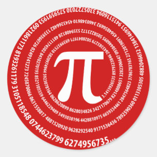 Pi numrerar spiral design runt klistermärke