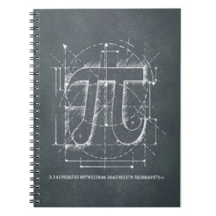 Pi numrerar teckningen anteckningsbok