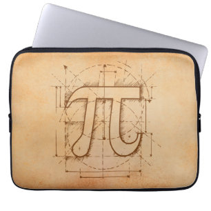 Pi numrerar teckningen laptop sleeve
