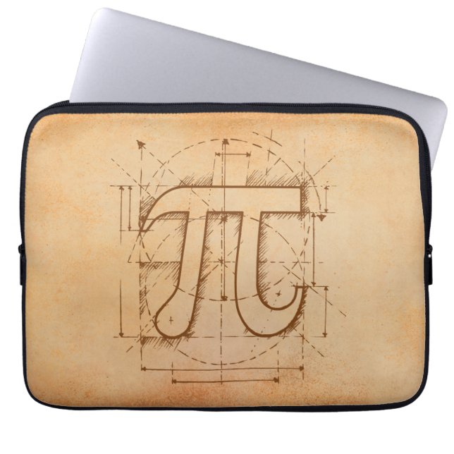 Pi numrerar teckningen laptop sleeve (Framsidan)