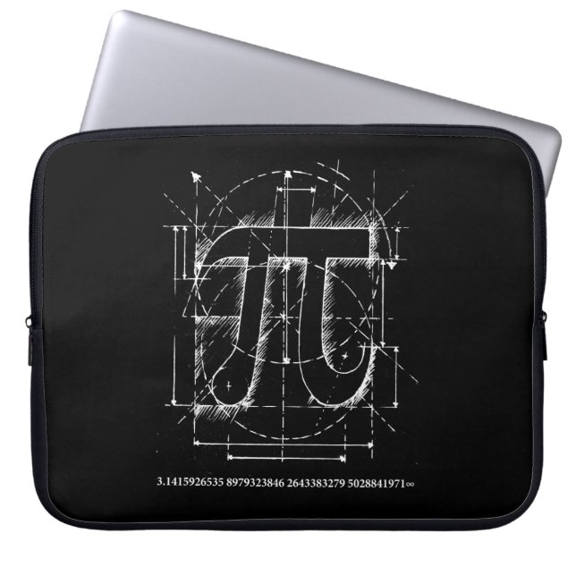 Pi numrerar teckningen laptop sleeve (Framsidan)