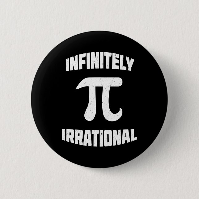 Pi Oändligt irrationell pi Day 314 Math Nerd Geek Knapp (Framsida)