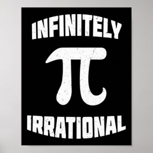 Pi Oändligt irrationell pi Day 314 Math Nerd Geek Poster