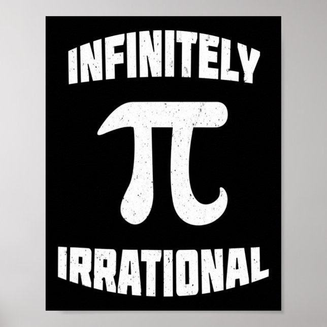 Pi Oändligt irrationell pi Day 314 Math Nerd Geek Poster (Framsidan)
