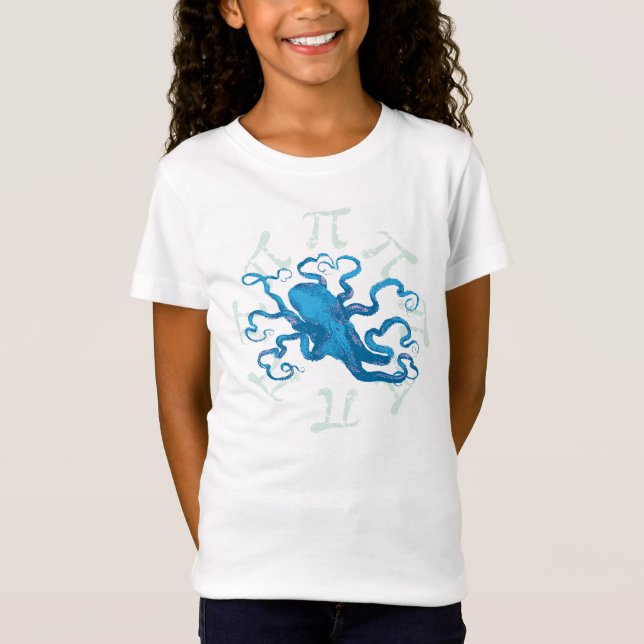 Pi Octopus Octopi T-shirt (Framsida)