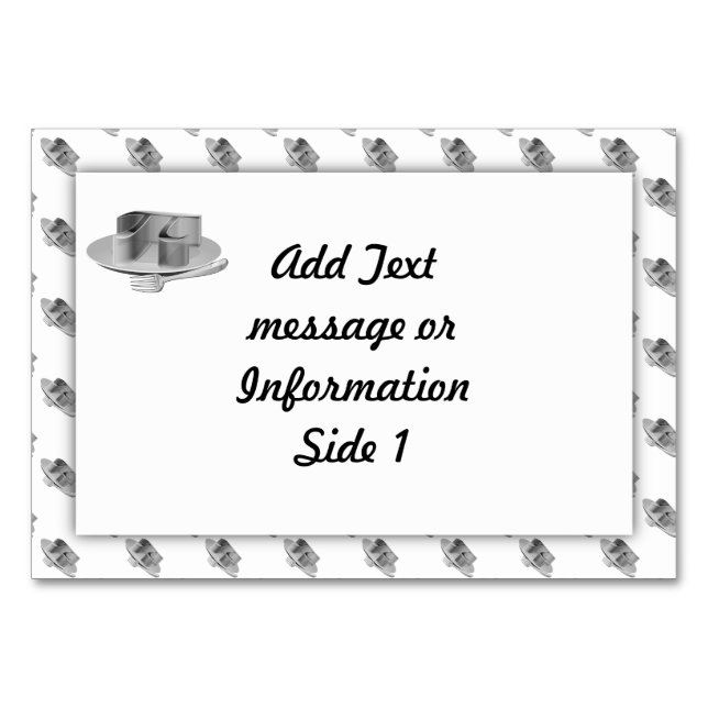 Pi på en Silver Platter Bordsnummer (Framsidan)