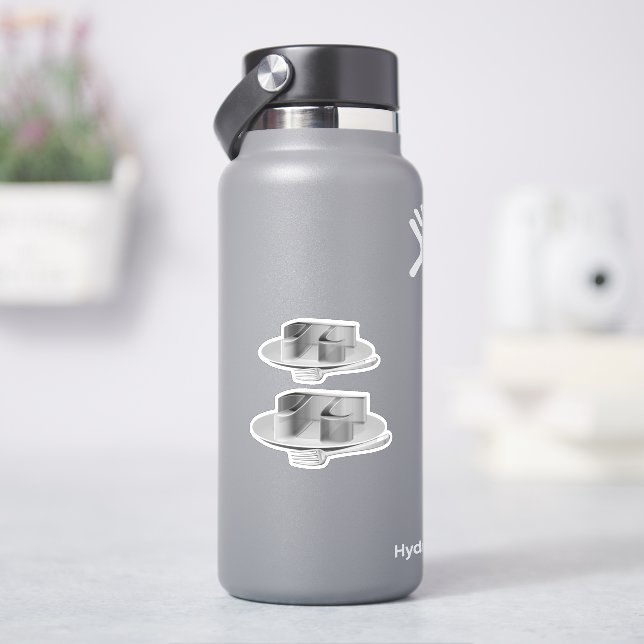 Pi på en Silver Platter Klistermärken (HydroFlask)