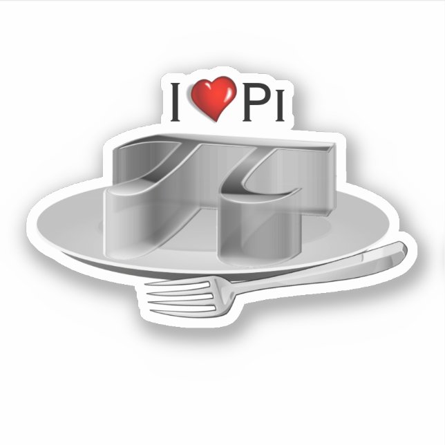 Pi på silverfat klistermärken (Framsida)