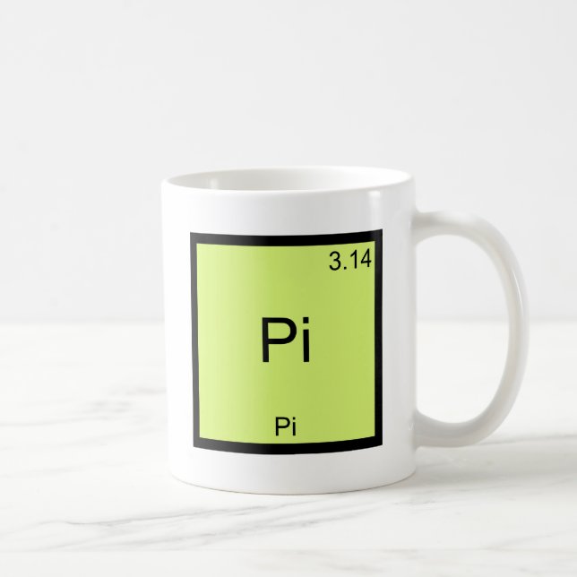 Pi - Pi Rolig Math Element Kemi T-Shirt Kaffemugg (Höger)