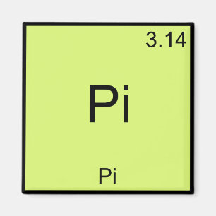 Pi - Pi Rolig Math Element Kemi T-Shirt Magnet