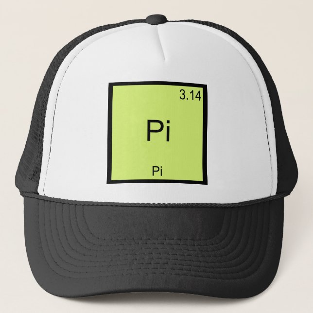 Pi - Pi Rolig Math Element Kemi T-Shirt Truckerkeps (Framsida)