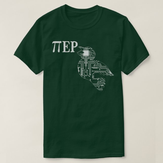 Pi Piep Bird Mathematician Coder PCB Computer CPU T Shirt (Design framsida)