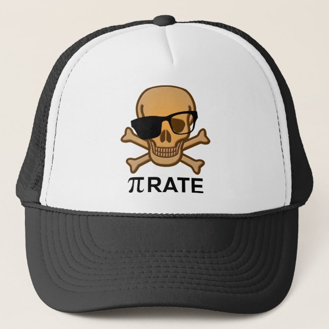 Pi Pirat Funny Math Geometry Boll Cap Hat Nerd Truckerkeps (Framsida)