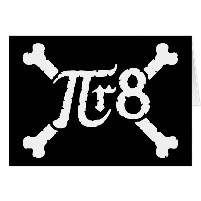 Pi-r-8 Hälsningskort (Framsidan Horizontal)