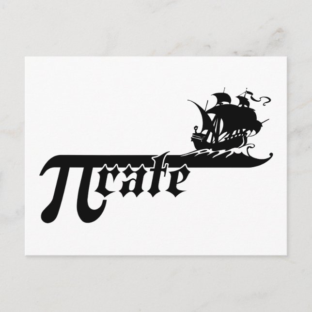 Pi-rate-frakt Vykort (Framsida)