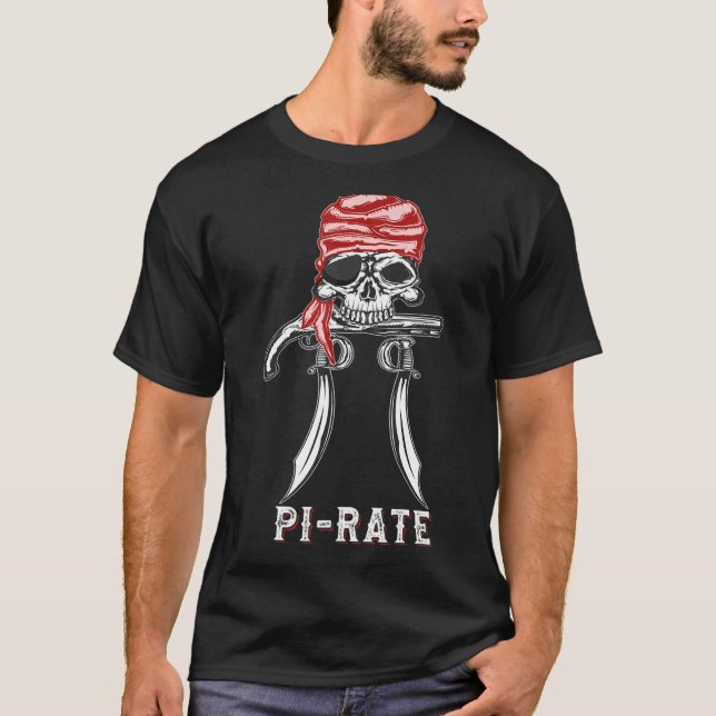 Pi Rate Pi Day Mathematician Math Geek Pirat 2 T Shirt (Framsida)