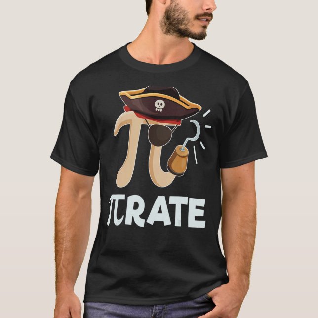 Pi Rate Pi Day Mathematician Math Geek Pirat T Shirt (Framsida)