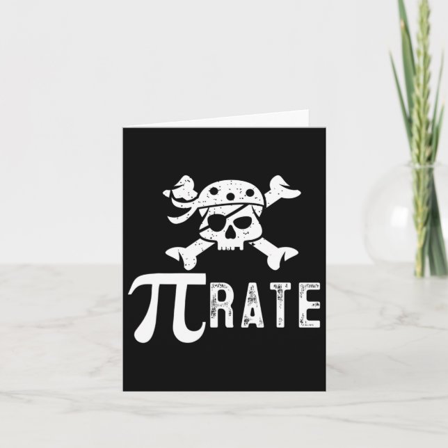 Pi Rate Pi Day Pi Pirat Math Teacher Student Kort (Framsida)
