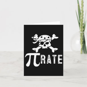 Pi Rate Pi Day Pi Pirat Math Teacher Student Kort