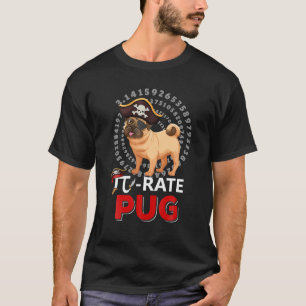 Pi-Rate Pug Lycklig Pi Day Funny Pug Hund Kärlek T Shirt