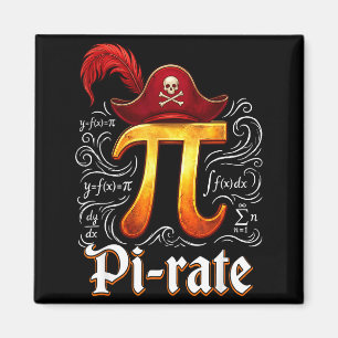 Pi Rate Science Student Math Lärare Rolig Pi-dagen Magnet