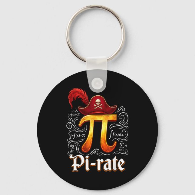Pi Rate Science Student Math Lärare Rolig Pi-dagen Nyckelring (Framsida)