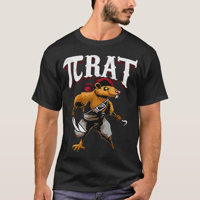 Pi Råtta Funny Pirat för College Student och Math  T Shirt (Framsida)