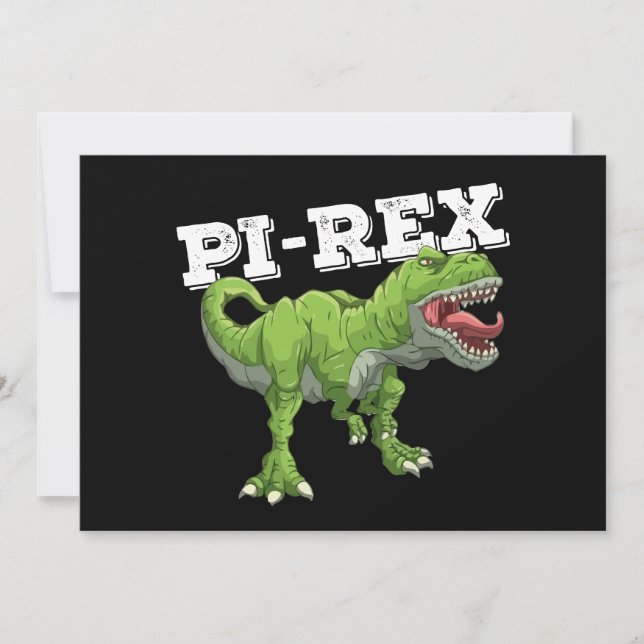 Pi Rex Day Dinosaur Math Mathematics Inbjudningar (Framsida)