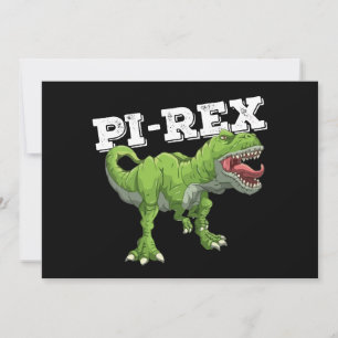 Pi Rex Day Dinosaur Math Mathematics Inbjudningar