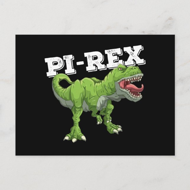 Pi Rex Day Dinosaur Math Mathematics Vykort (Framsida)