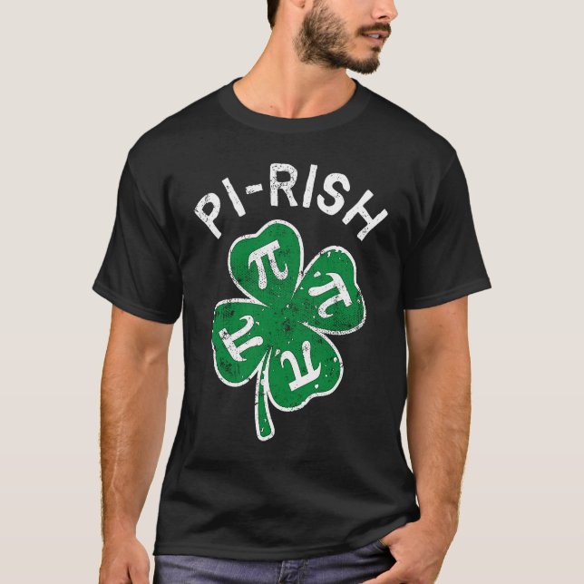 Pi rish Lucky C St Patrick's Day Distress T Shirt (Framsida)