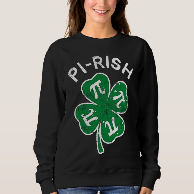 Pi rish Lucky C St Patrick's Day Distress T Shirt (Framsida)
