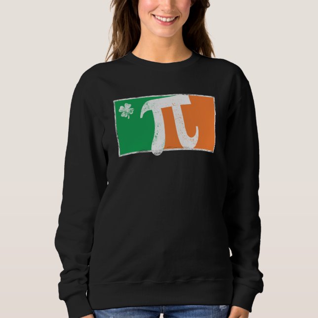 Pi Rish St Patrick's Day Irish Flag C Distressed T Shirt (Framsida)