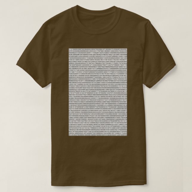 Pi-siffror T Shirt (Design framsida)